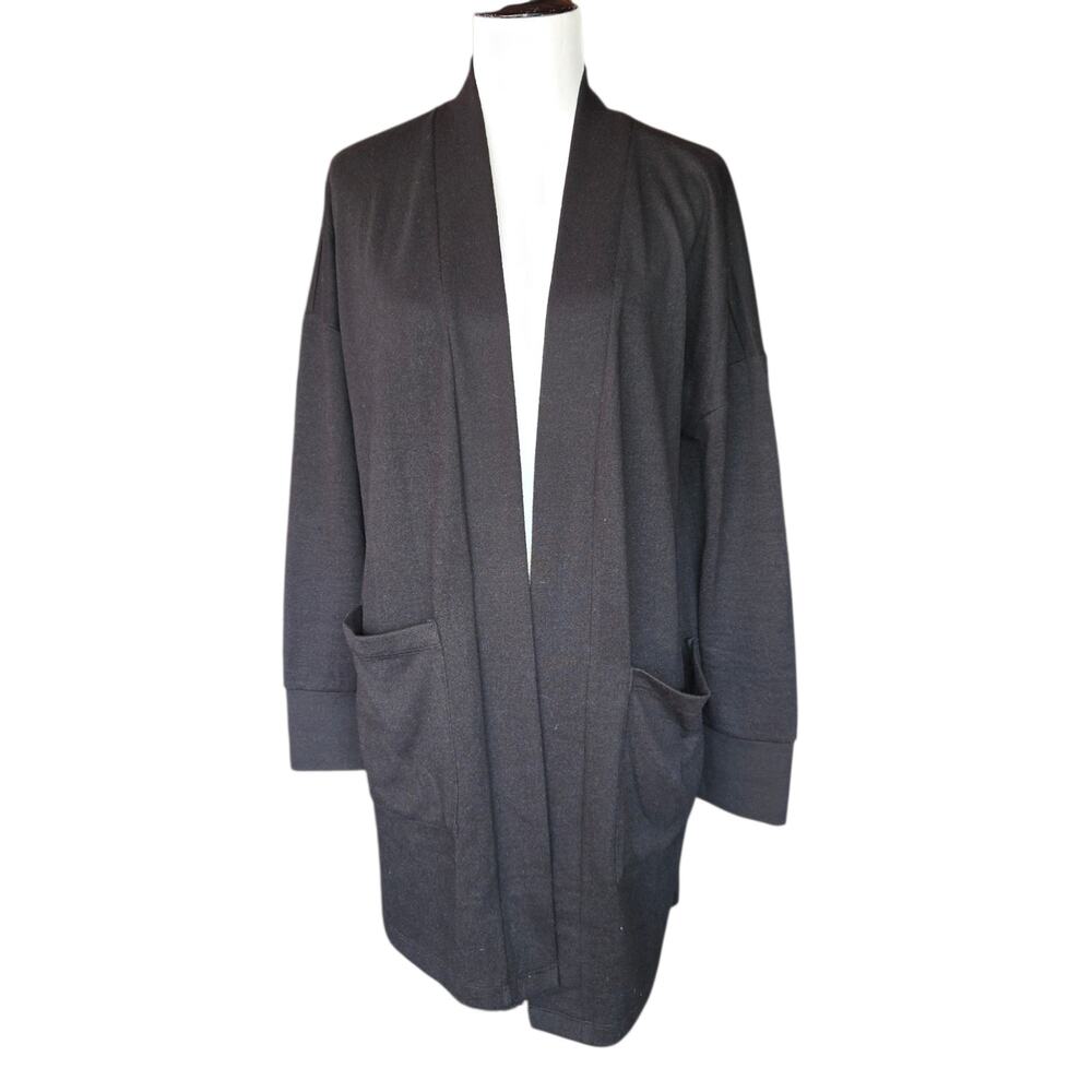NWOT Anthropology Sanctuary Open Front Cardigan Sz L Black
